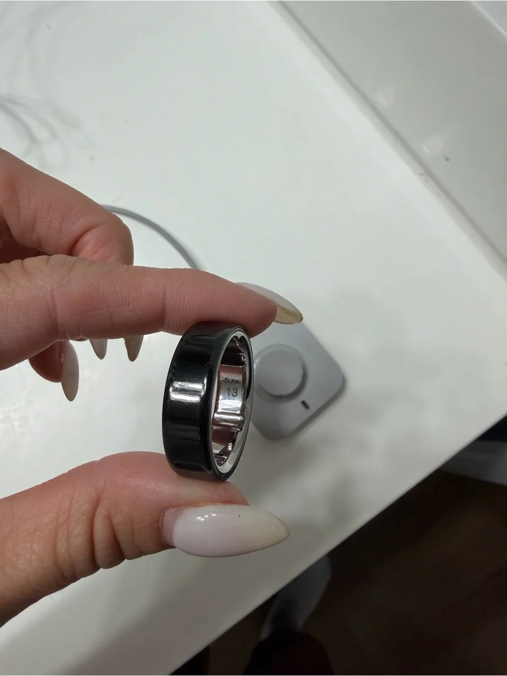 Oura Ring - Black and Silver Smart Health Ring